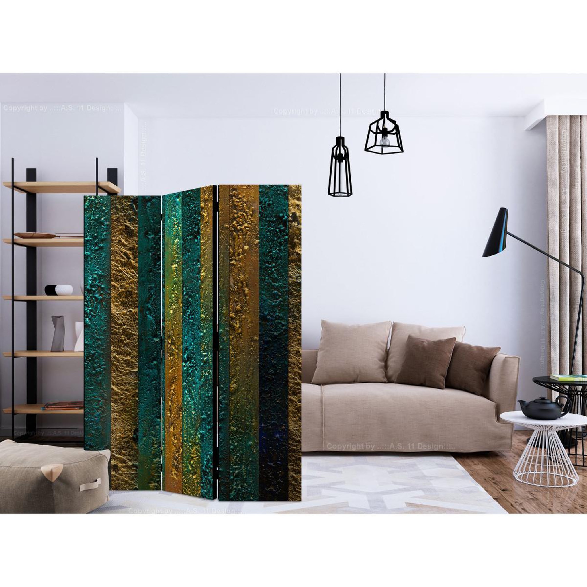 Voir la diapositive 2 : Paris Prix Paravent 3 volets  treasures of atlantis  135x172cm