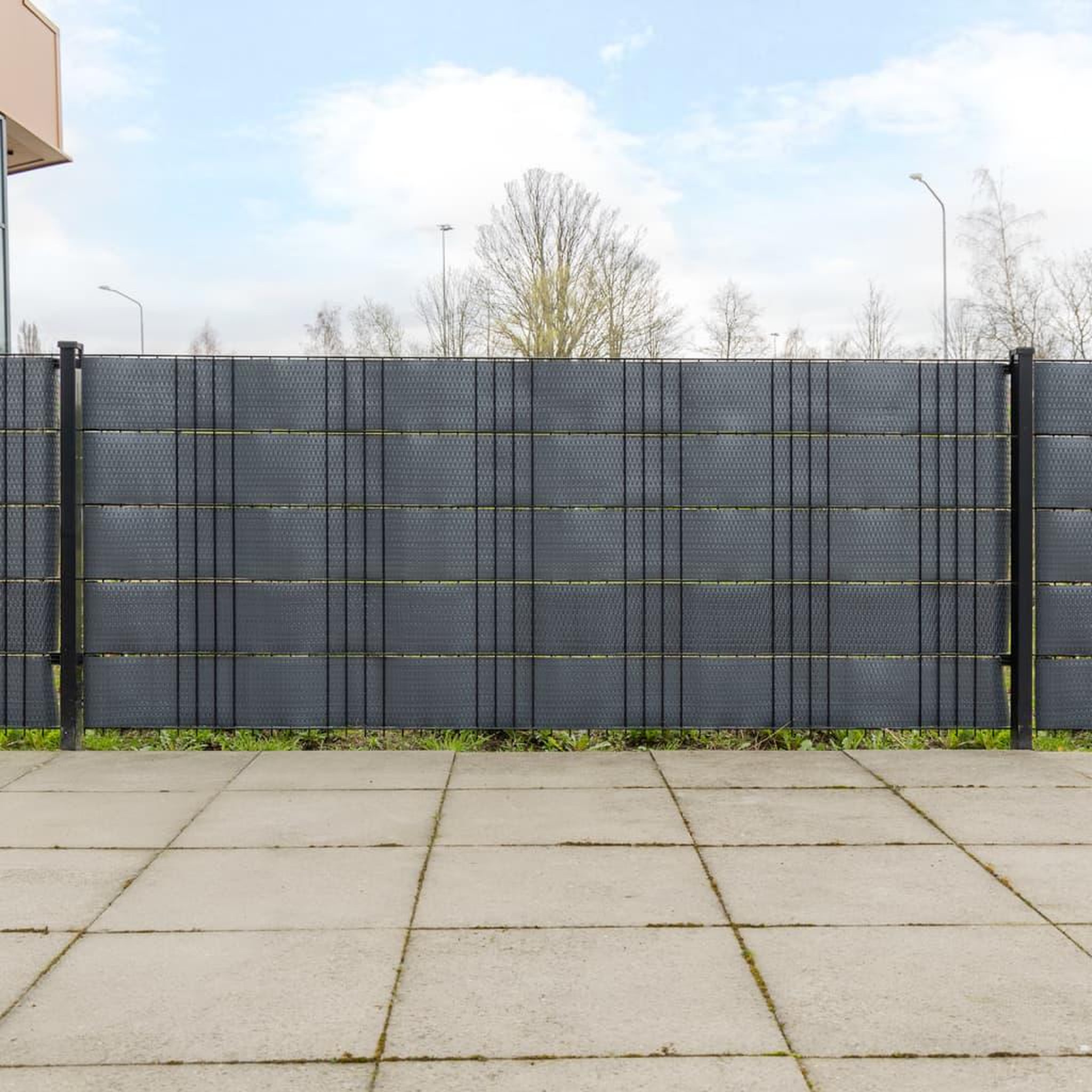 VIDAXL Paravents de balcon 10 pcs anthracite 255x19 cm resine tressee