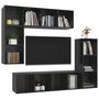 Voir la diapositive 3 : VIDAXL Ensemble de meubles TV 4 pcs Noir brillant Bois d'ingenierie