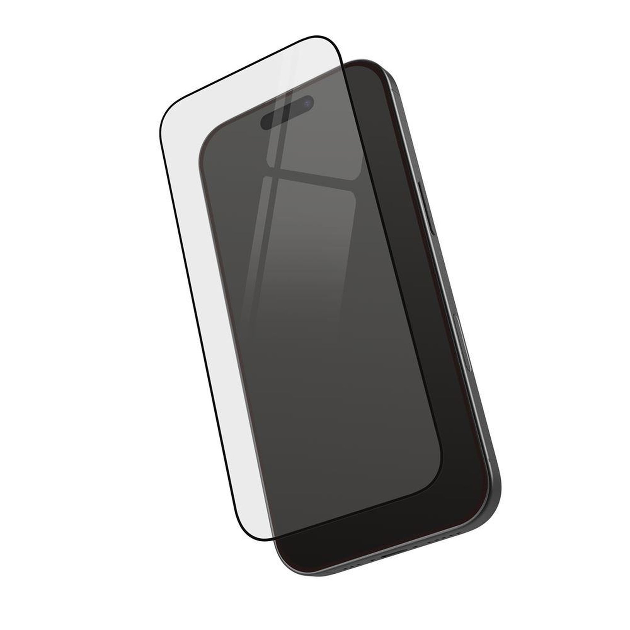 TIGER GLASS Vitre de protection écran verre trempé 2,5D NanoFusion 10H+ pour iPhone 17 et 16 Pro, transparente anti-rayures avec impression soie noire