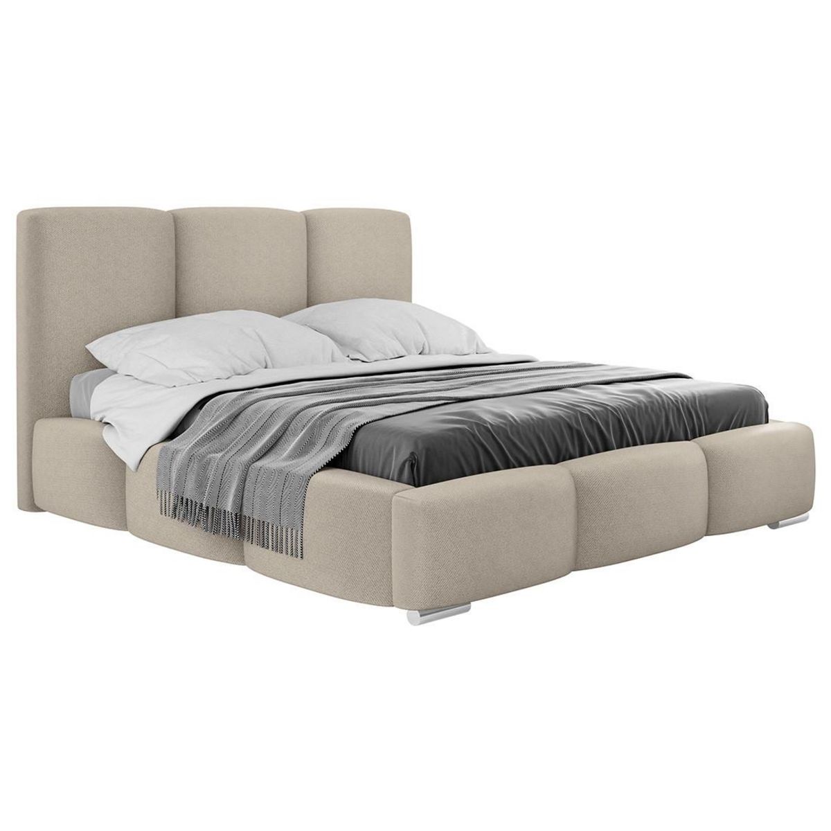 BEST MOBILIER Noa - lit coffre - 140x200 cm - en velours - sommier inclus