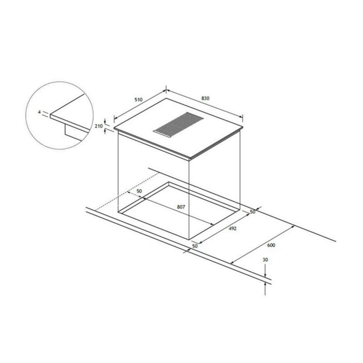 HAIER Plaque induction Haier HAIH8IFMCE + HOTTE INTEGREE