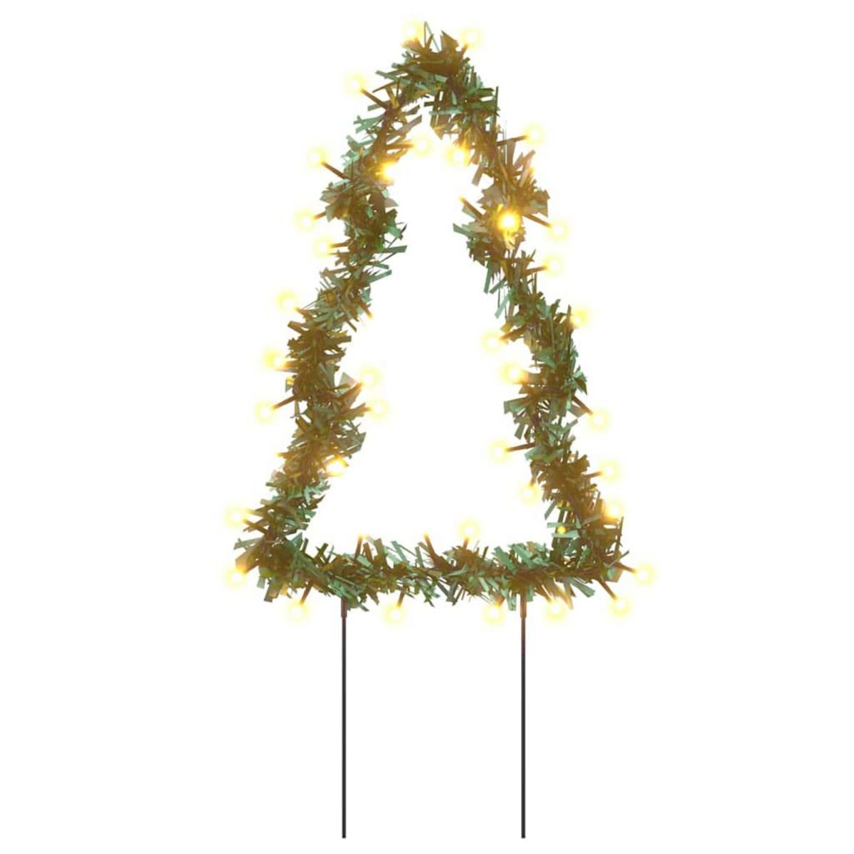 VIDAXL Decoration lumineuse arbre de Noël piquets 3 pcs 50 LED 30 cm