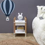 Voir la diapositive 2 : TOILINUX Table de chevet Crayon avec tiroir pour chambre d'enfant - Blanc et Marron