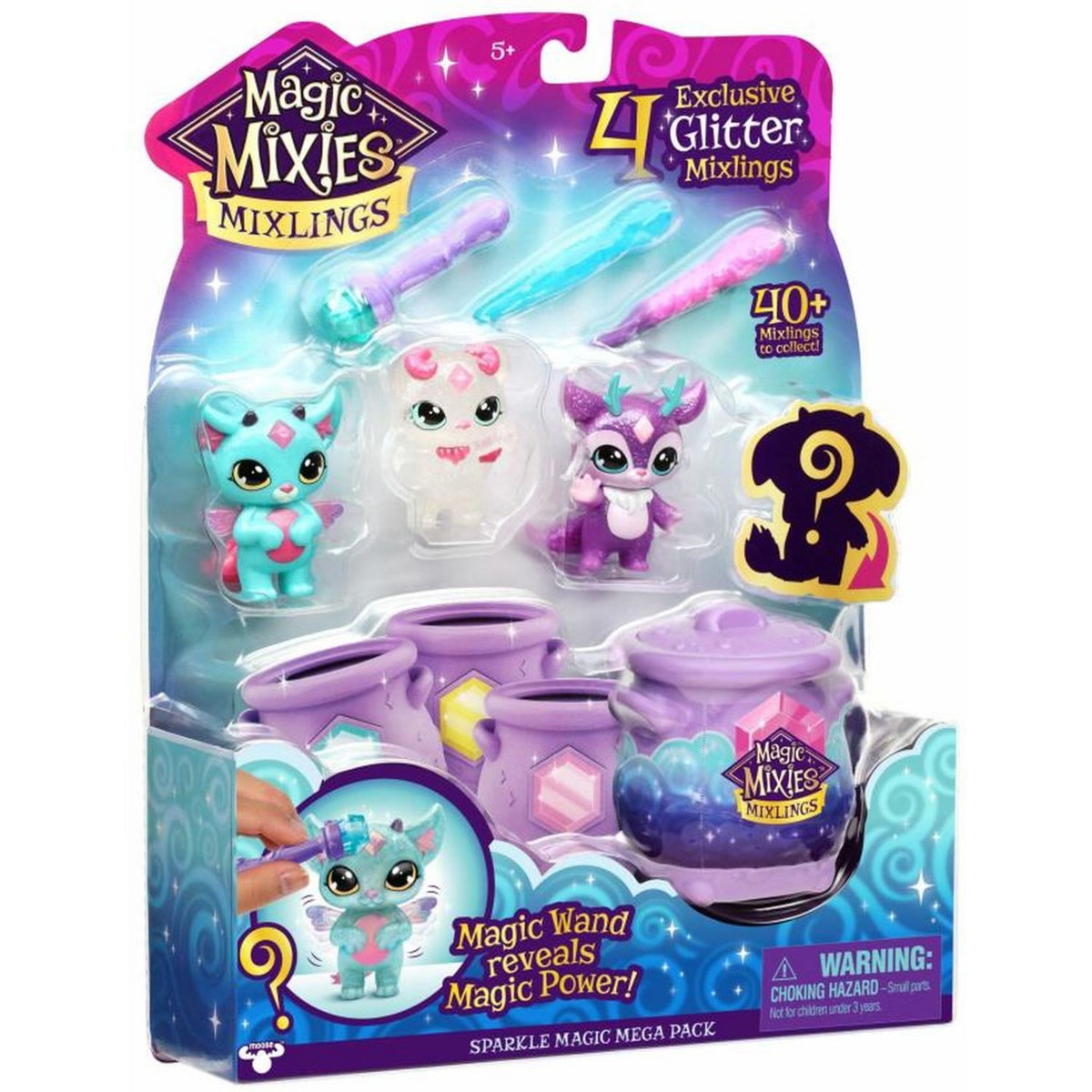 MOOSE TOYS Pack de 4 petits compagnons Mystères Mixlings