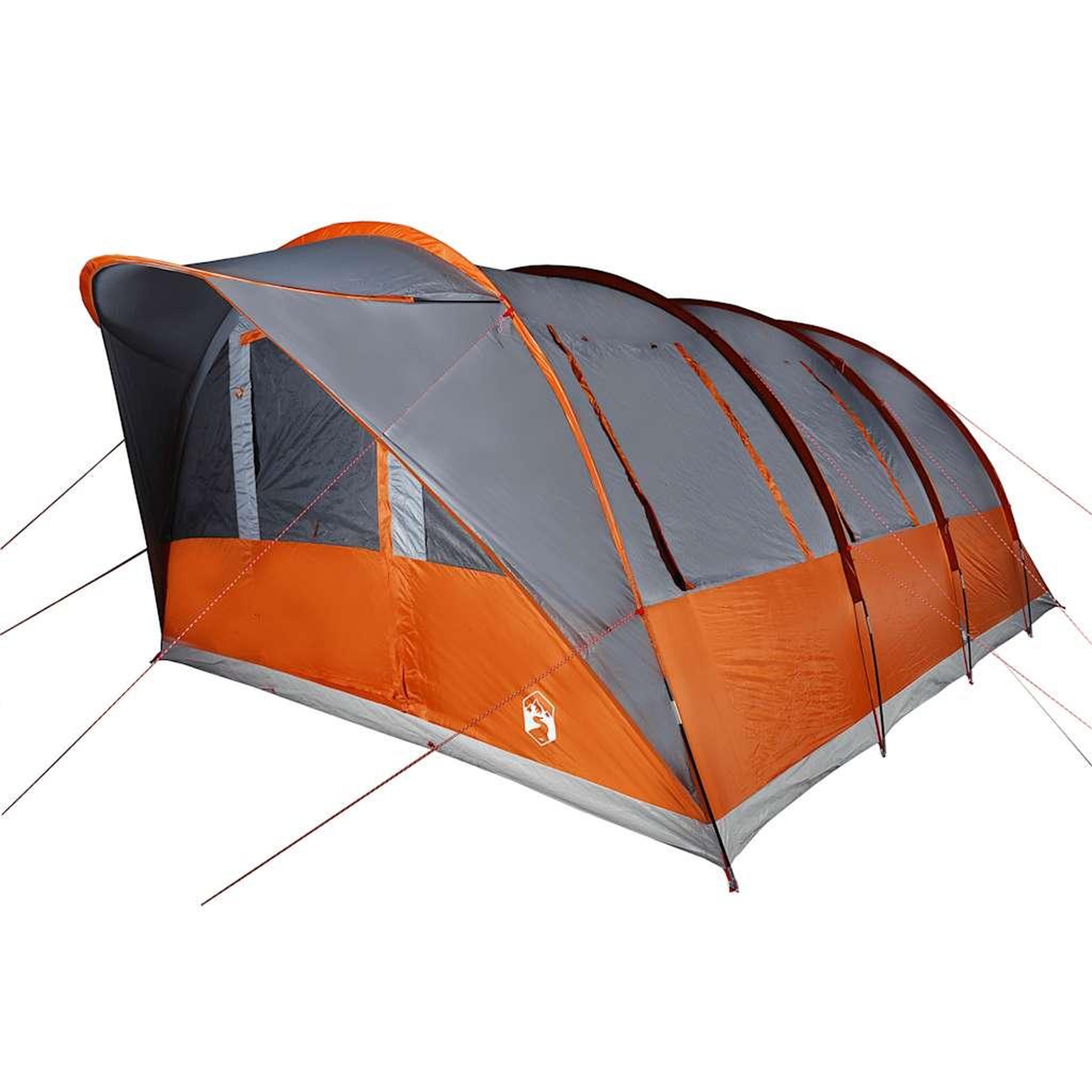 Voir la diapositive 5 : VIDAXL Tente de camping tunnel 5 personnes gris et orange impermeable