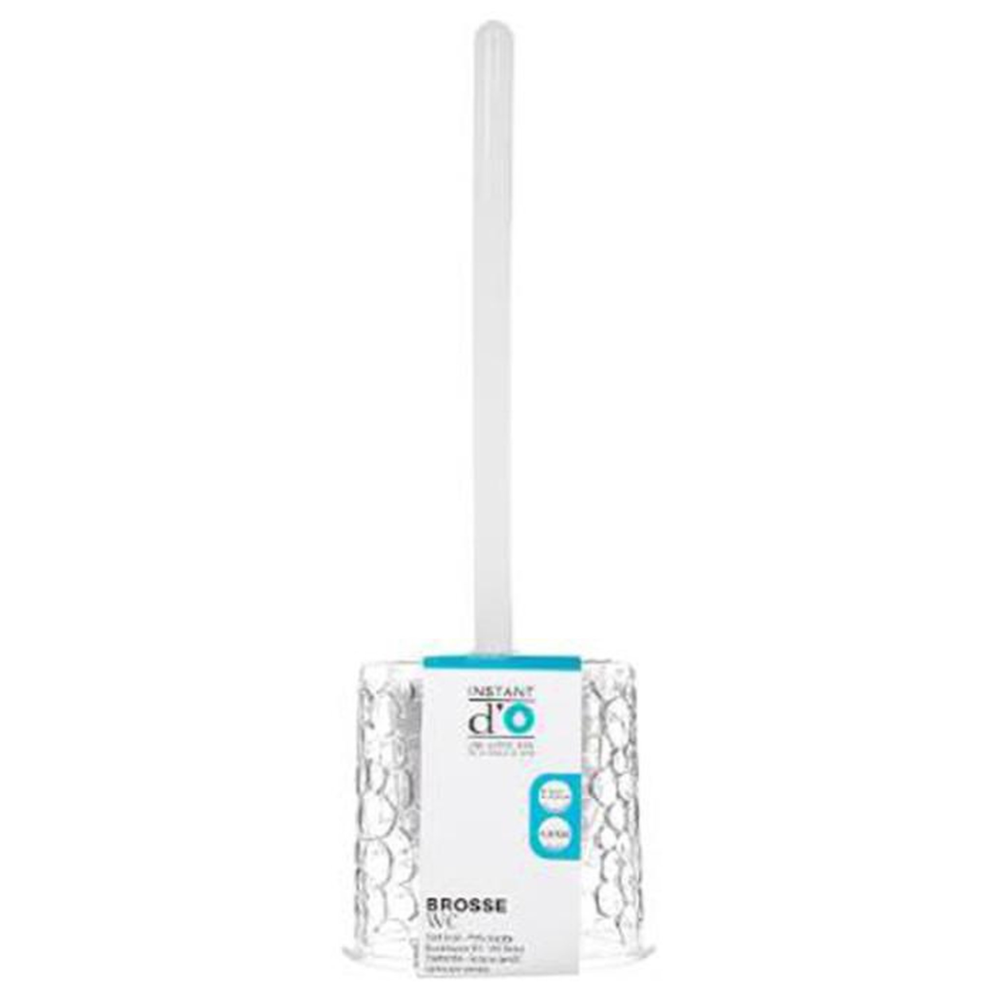 Voir la diapositive 3 : FIVE Brosse wc en plastique  galet  37cm transparent