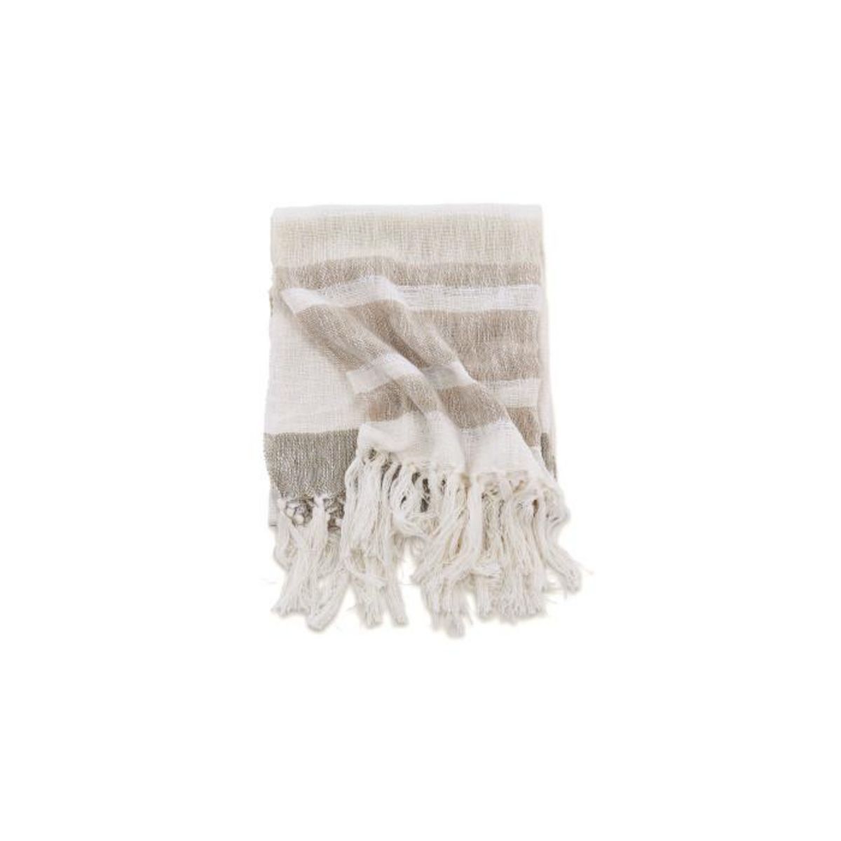 Paris Prix Plaid à Franges  Sandy  130x170cm Beige & Marron