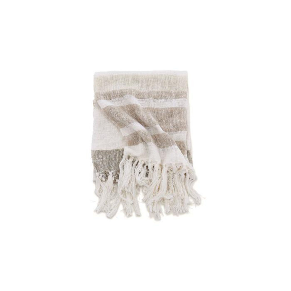 Paris Prix Plaid à Franges  Sandy  130x170cm Beige & Marron