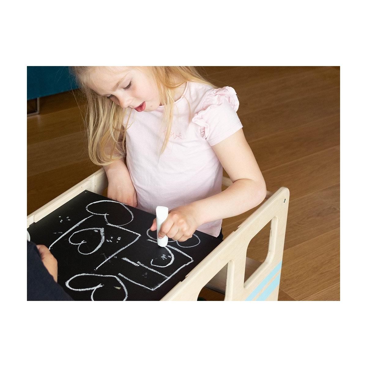 BENLEMI Tour d'apprentissage BUS 5in1 Blanc sticker