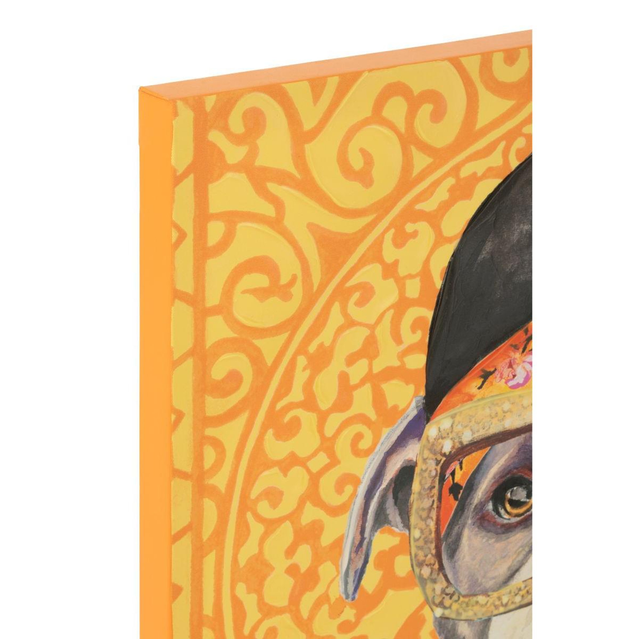 Voir la diapositive 2 : J-LINE Toile déco chien  popart  75x100cm multicolore