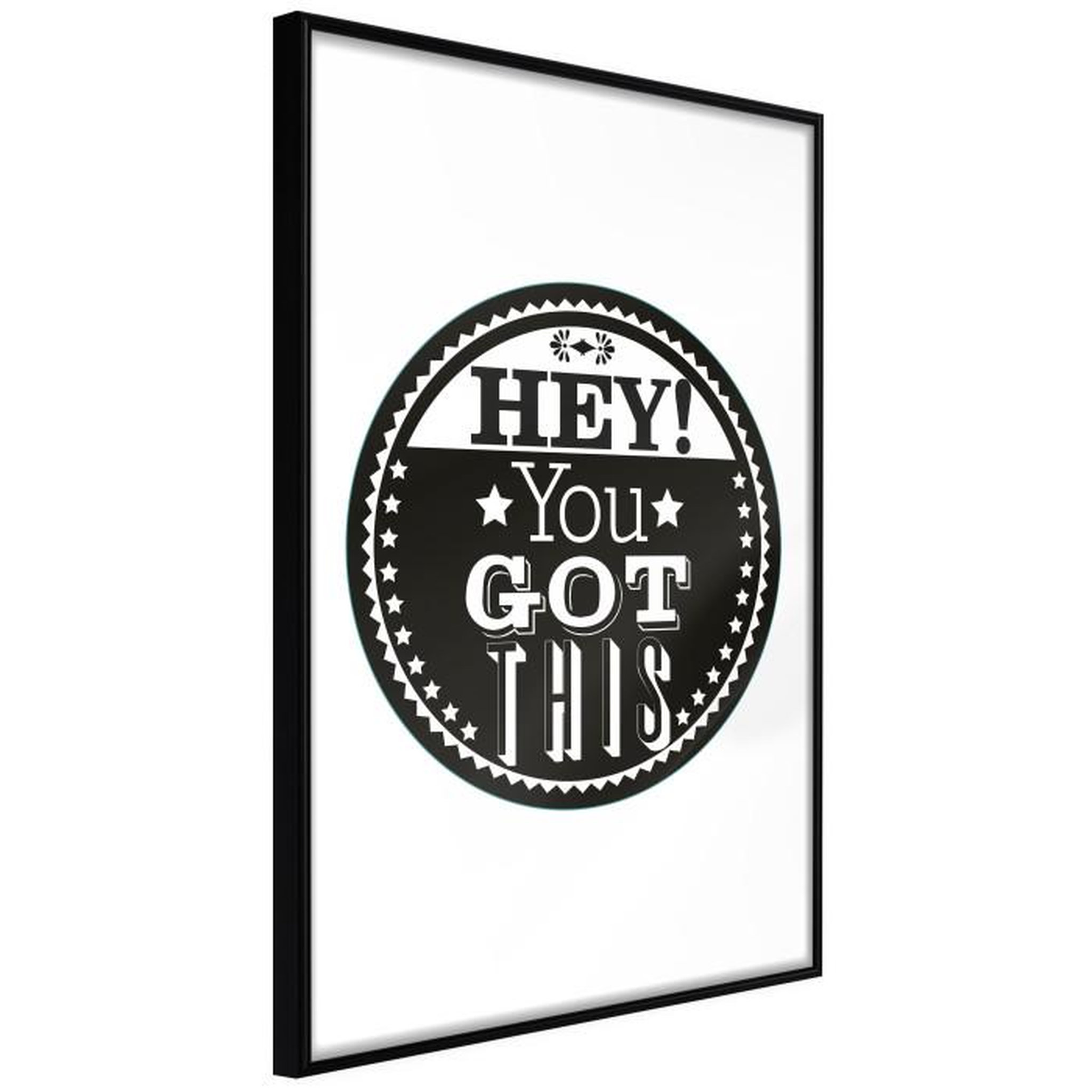 Paris Prix Affiche Murale Encadrée  You Got This. Coloris disponibles : Jaune, Noir