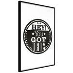 Paris Prix Affiche Murale Encadrée  You Got This. Coloris disponibles : Noir, Jaune