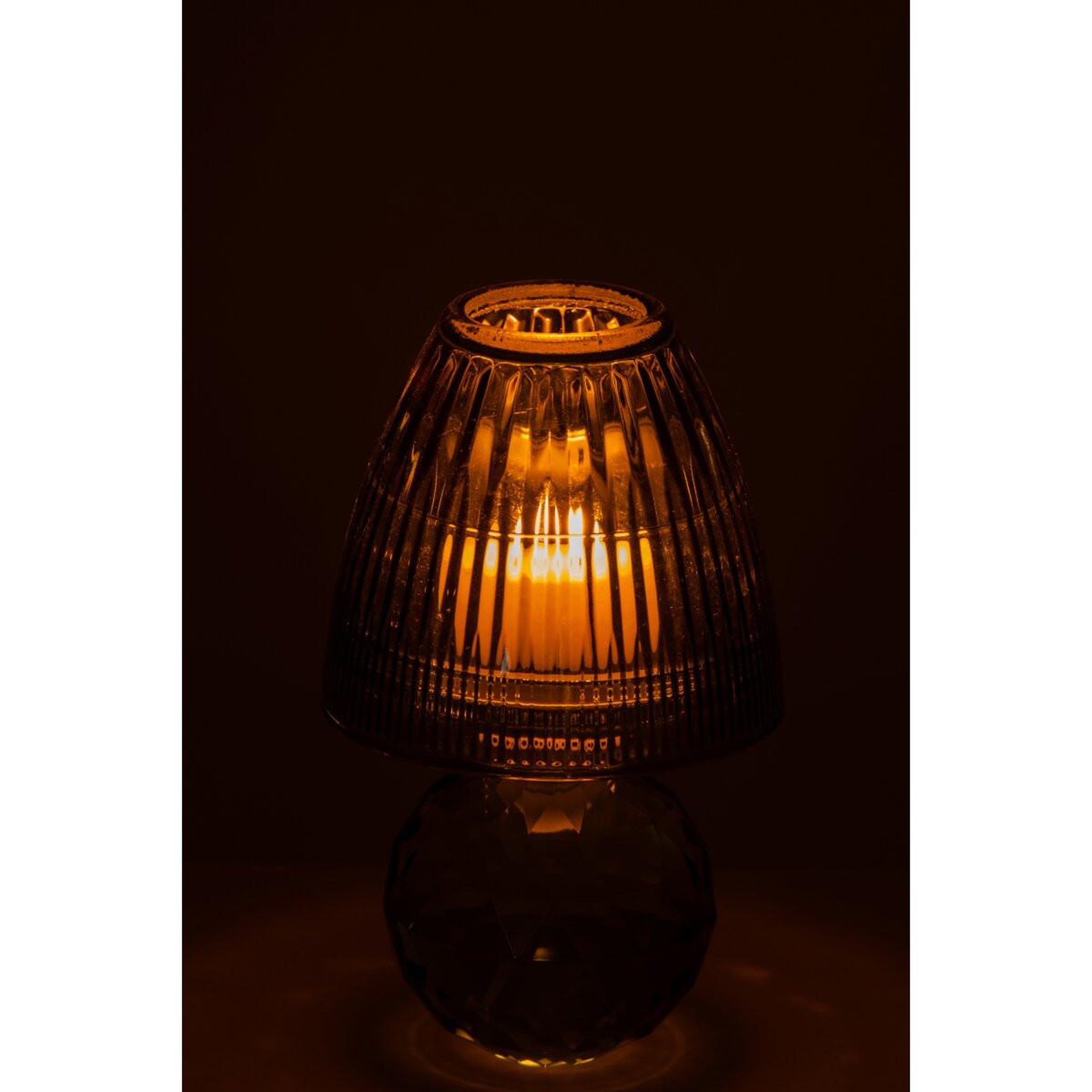 Voir la diapositive 3 : J-LINE Photophore design en cristal  célian  18cm vert