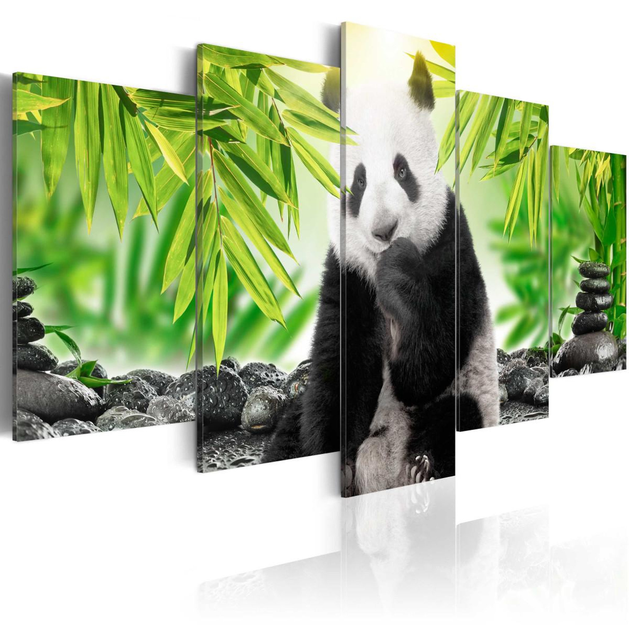 Paris Prix Tableau imprimé  sweet little panda. Coloris disponibles : Multicolore