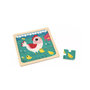 Voir la diapositive 2 : Juratoys-Janod Puzzle trio lapin chat et poule