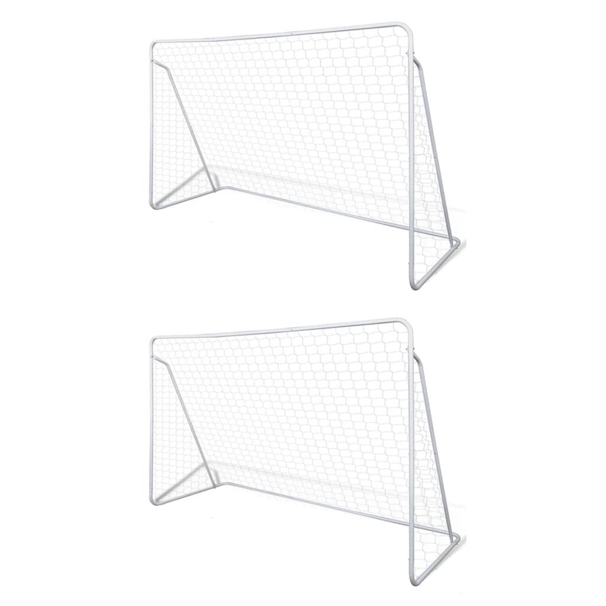 VIDAXL Filets de but de football acier 2 pcs 240x90x150 cm
