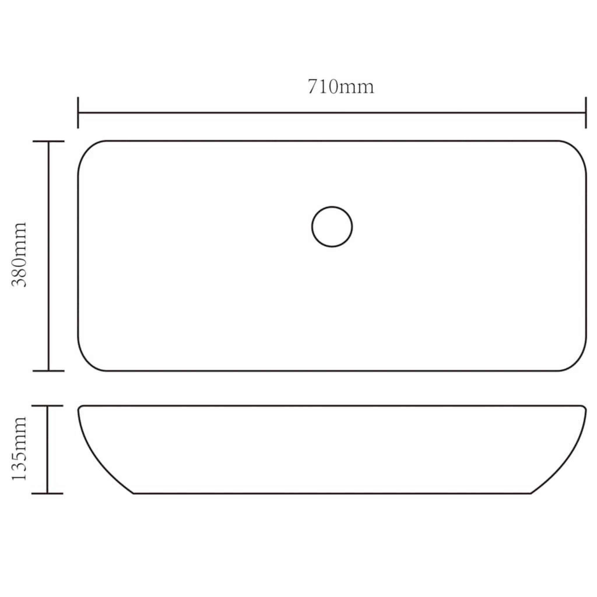 Voir la diapositive 6 : VIDAXL Vasque rectangulaire ceramique Noir pour salle de bain