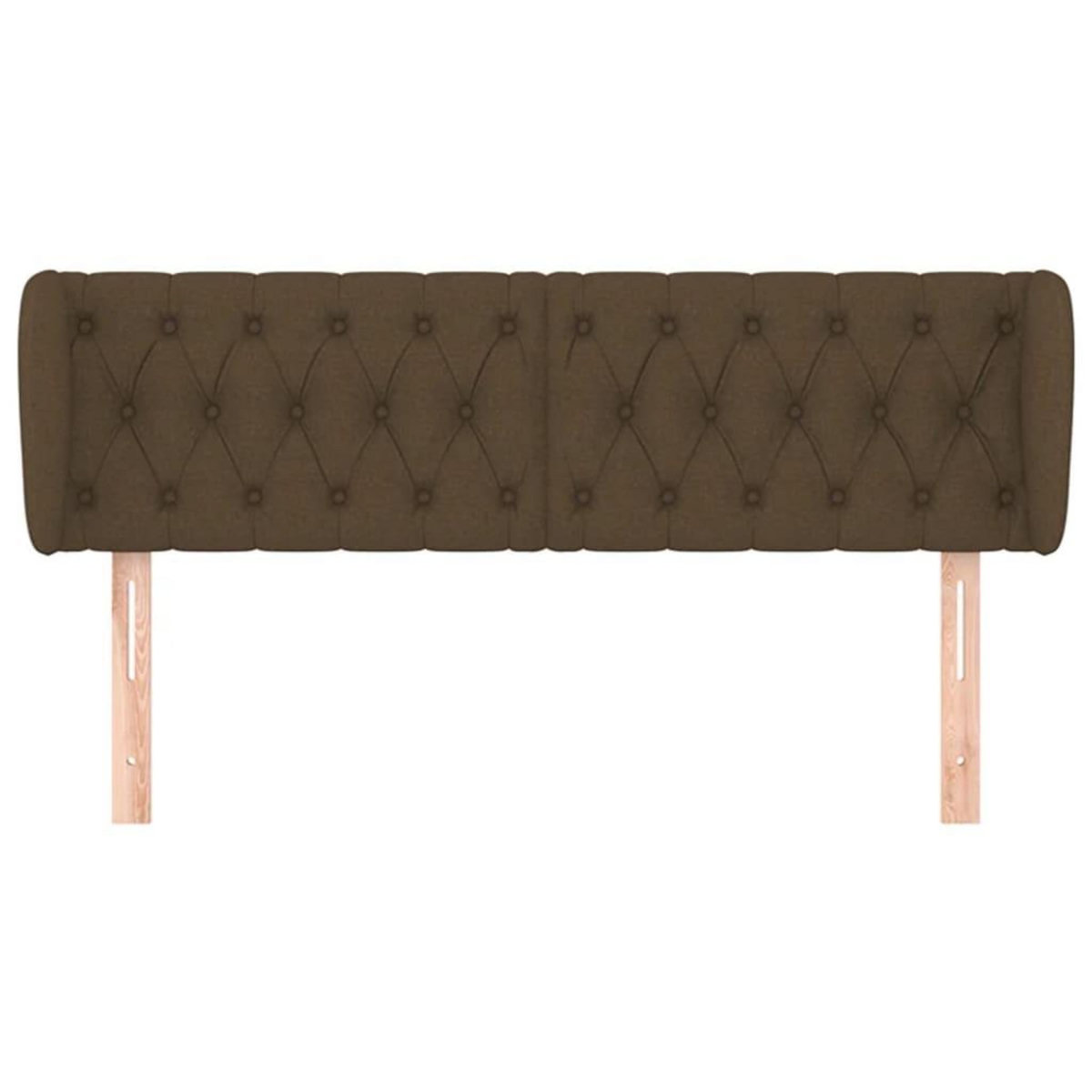 VIDAXL Tete de lit avec oreilles Marron fonce 163x23x78/88 cm Tissu