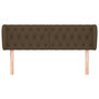Voir la diapositive 3 : VIDAXL Tete de lit avec oreilles Marron fonce 163x23x78/88 cm Tissu