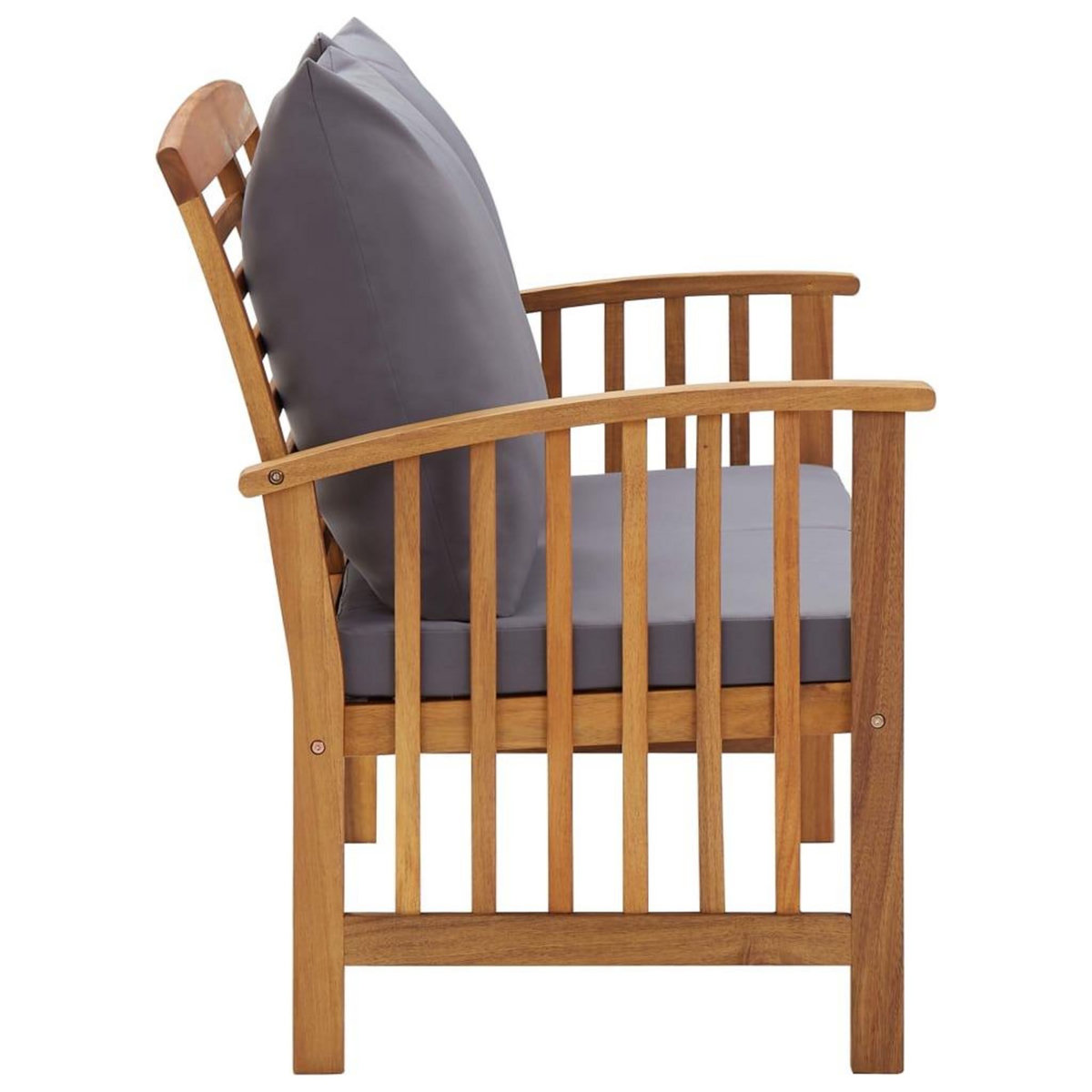 VIDAXL Banc de jardin avec coussins 119 cm Bois solide d'acacia