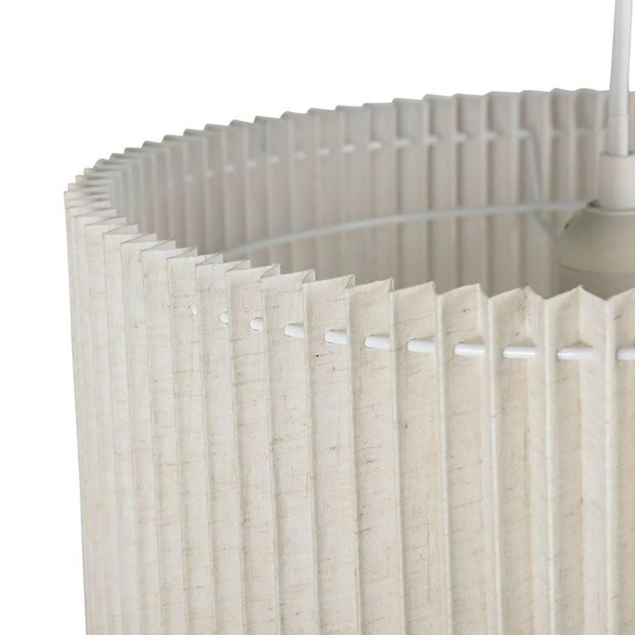 Voir la diapositive 2 : OSTARIA Suspension cylindrique lin métal Auréline écrue