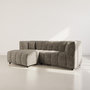Voir la diapositive 1 : LISA DESIGN Curtis - canapé d'angle gauche 4 places avec accoudoir en tissu texturé