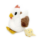 LES DEGLINGOS Les PTIPOTOS by Peluche PIOUPIOU Poule Maman Bebe Blanche