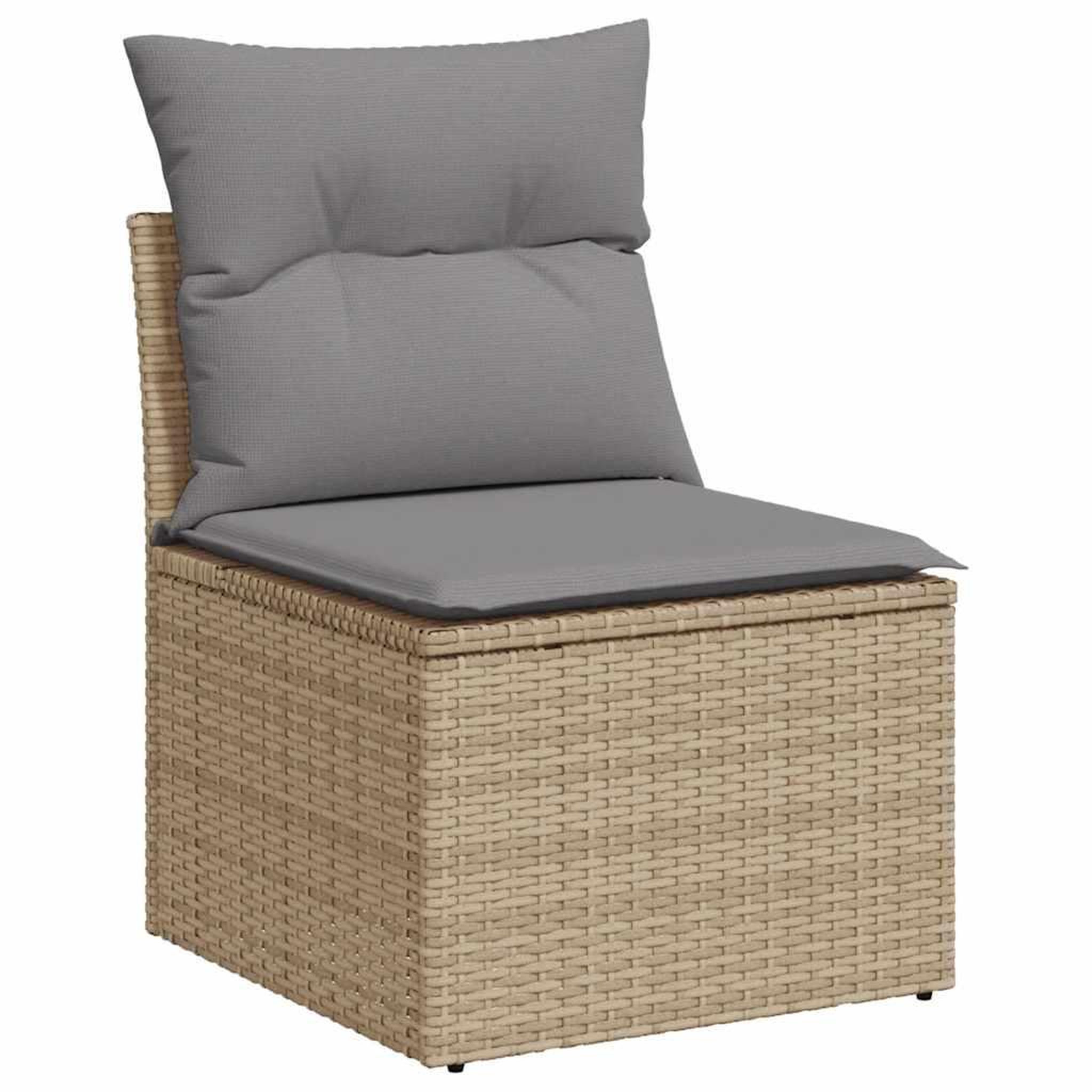 Voir la diapositive 3 : VIDAXL Salon de jardin avec coussins 5 pcs beige resine tressee