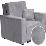 Habitat et Jardin Fauteuil convertible en velours côtelé  Clivia  - Gris
