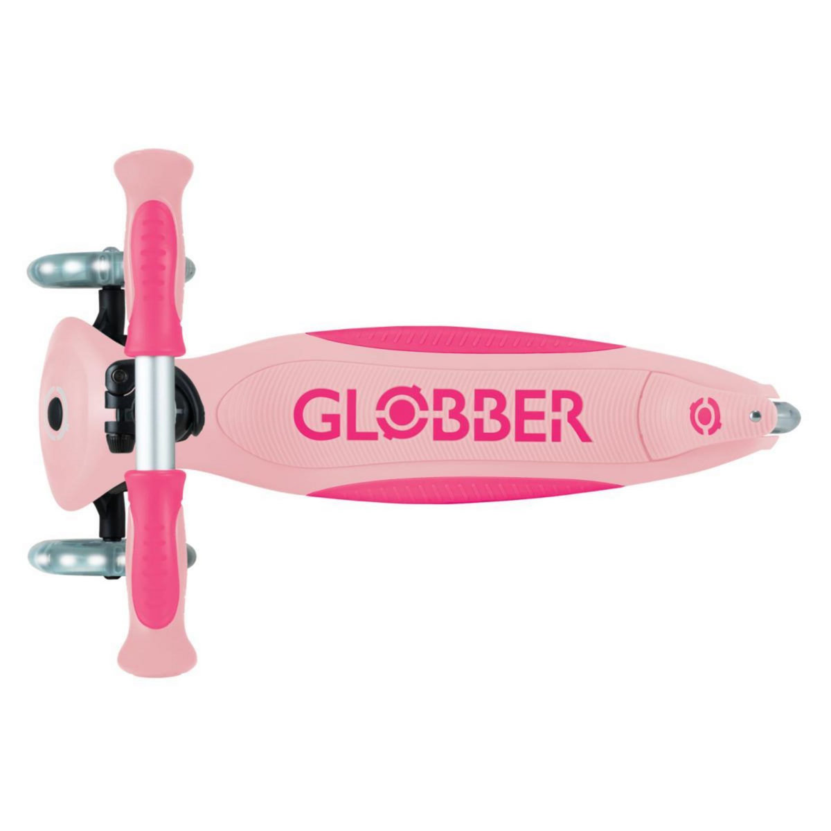 Globber Go Deluxe Flash - Lights Pastel Rose / Rose Fuchsia