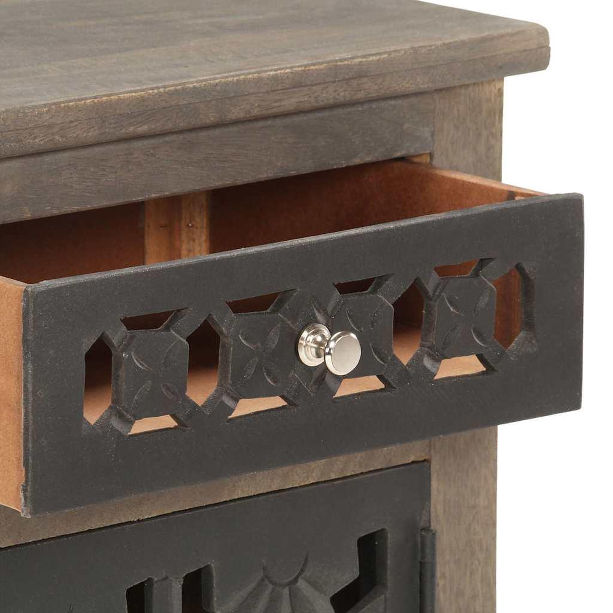 Voir la diapositive 4 : VIDAXL Table de chevet 40x30x50 cm bois de manguier massif