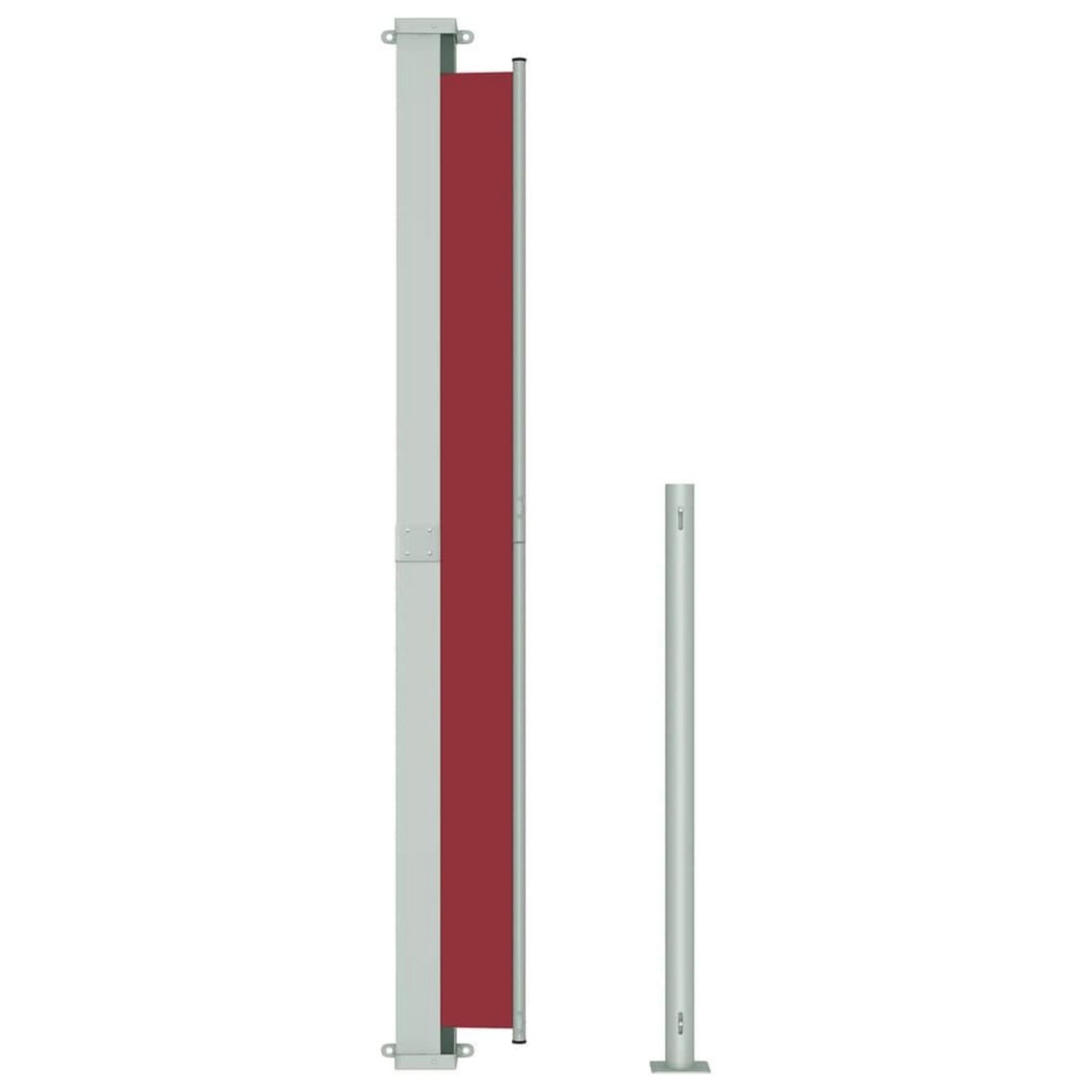 VIDAXL Auvent lateral retractable de patio 180x500 cm Rouge