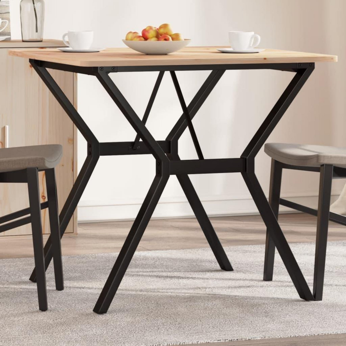VIDAXL Pieds de table a manger cadre en Y 70x70x73 cm acier