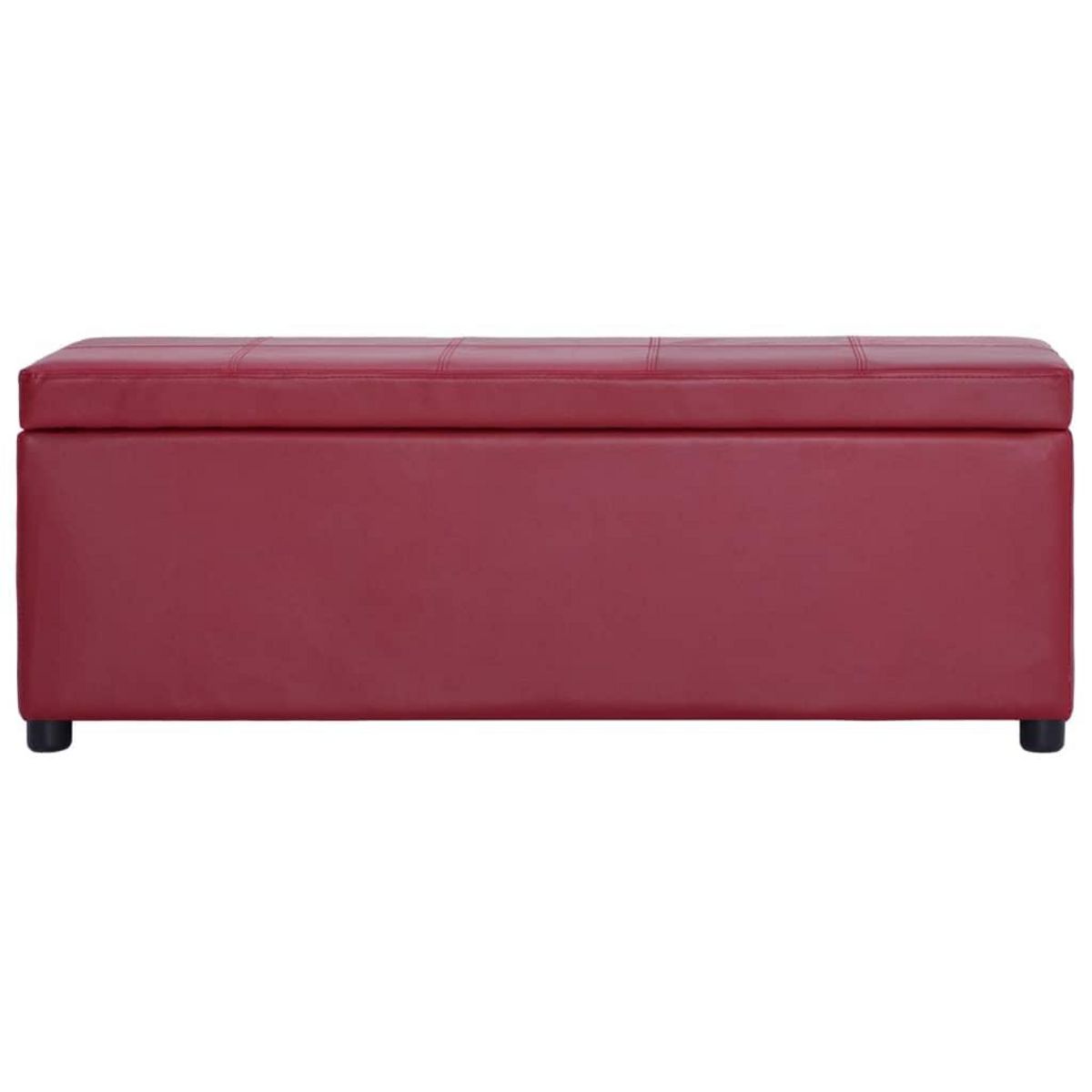 VIDAXL Banc avec compartiment de rangement 116 cm Bordeaux Similicuir