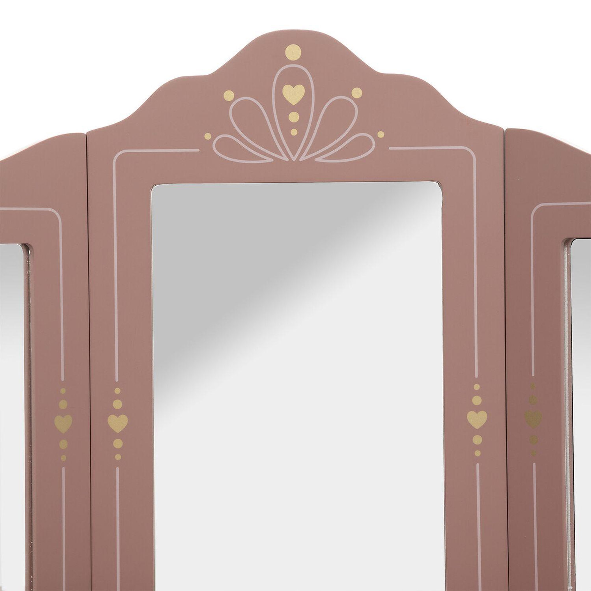 Voir la diapositive 4 : ATMOSPHERA Coiffeuse et tabouret sissi pour enfant - rose