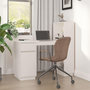 Voir la diapositive 1 : VIDAXL Bureau Blanc 110x53x117 cm Bois massif de pin