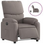 Voir la diapositive 2 : VIDAXL Fauteuil inclinable electrique Taupe Tissu