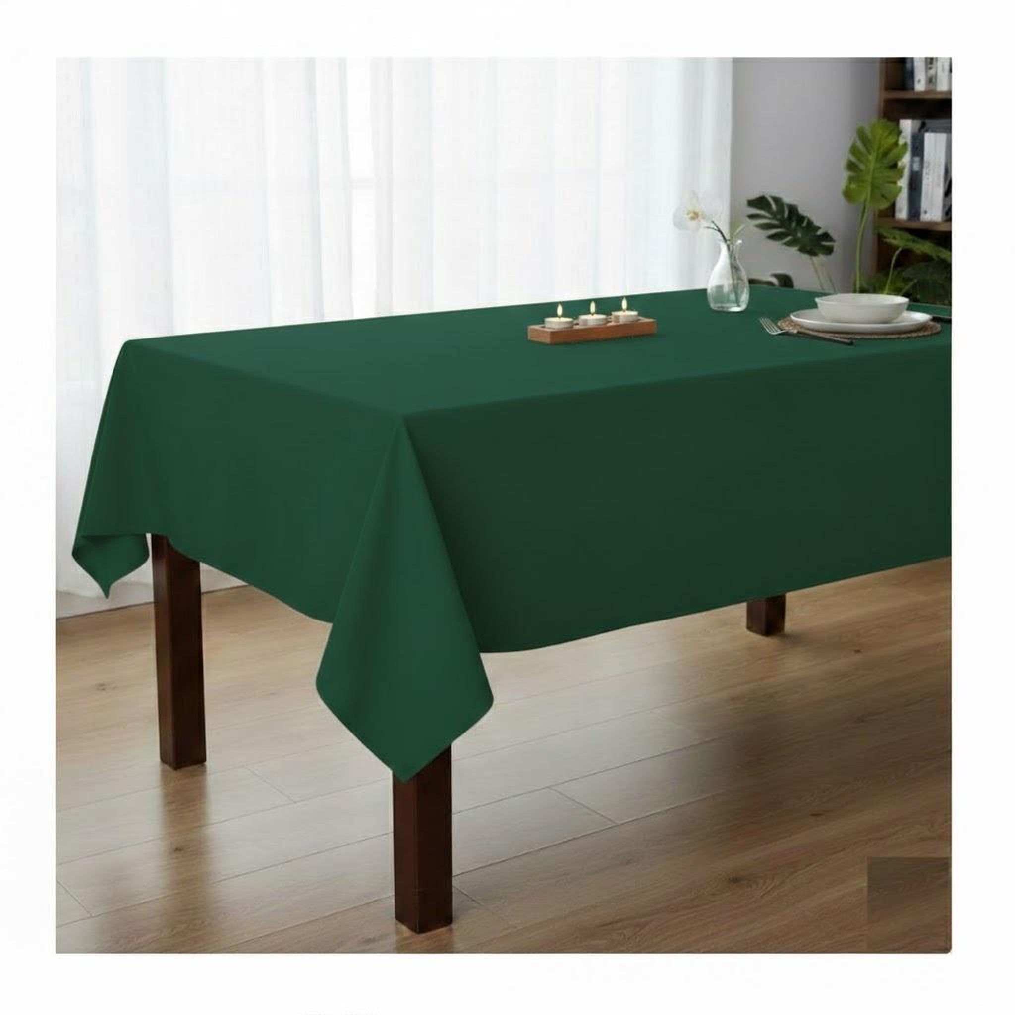 Voir la diapositive 2 : Eden Nappe en polyester finition ourlet nels