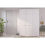 Voir la diapositive 4 : MARKET24 Armoire de chambre contemporaine blanche - COSMOS - L 146 cm - 6 portes, 3 tiroirs
