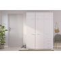 Voir la diapositive 4 : MARKET24 Armoire de chambre contemporaine blanche - COSMOS - L 146 cm - 6 portes, 3 tiroirs