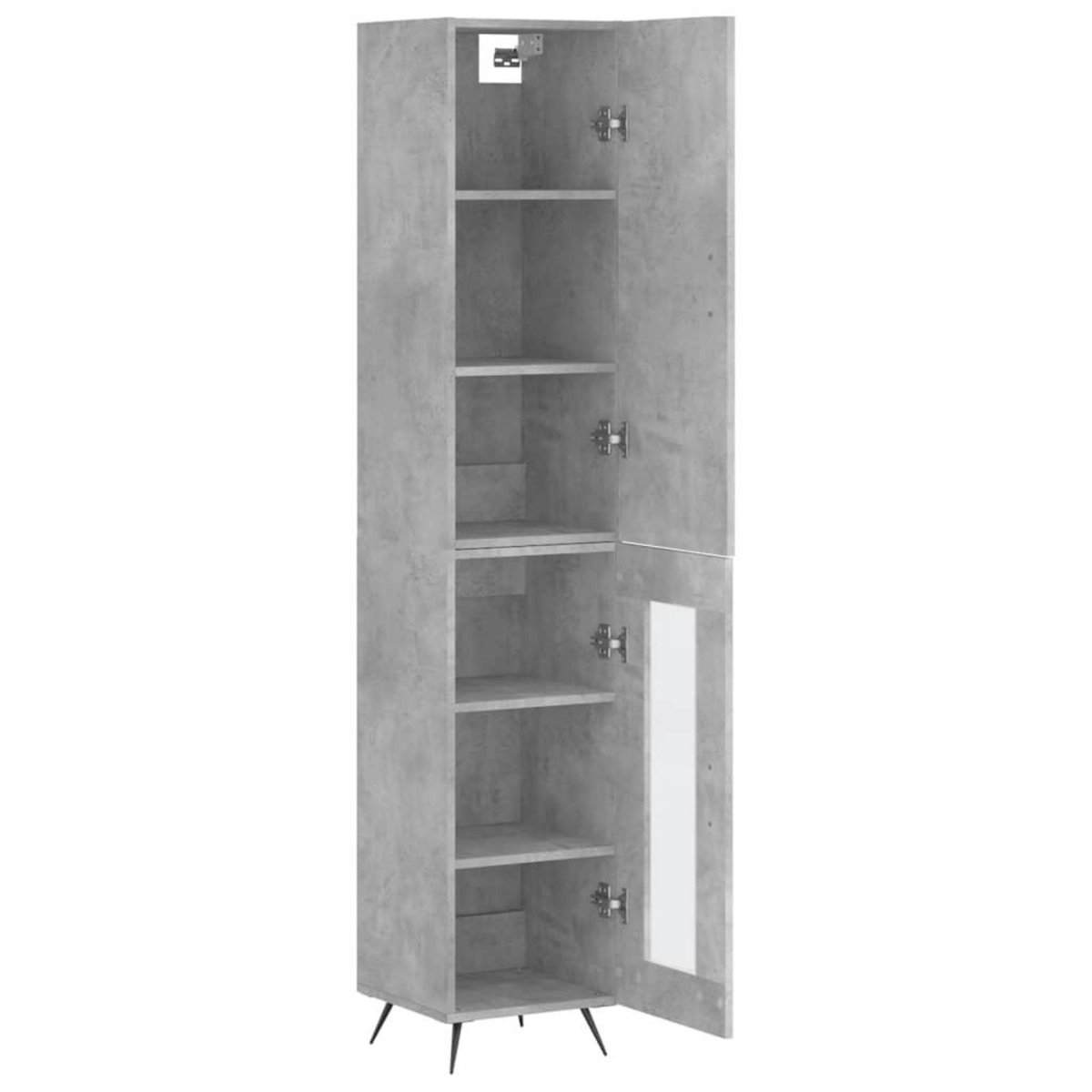 VIDAXL Buffet haut Gris beton 34,5x34x180 cm Bois d'ingenierie