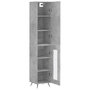 Voir la diapositive 4 : VIDAXL Buffet haut Gris beton 34,5x34x180 cm Bois d'ingenierie