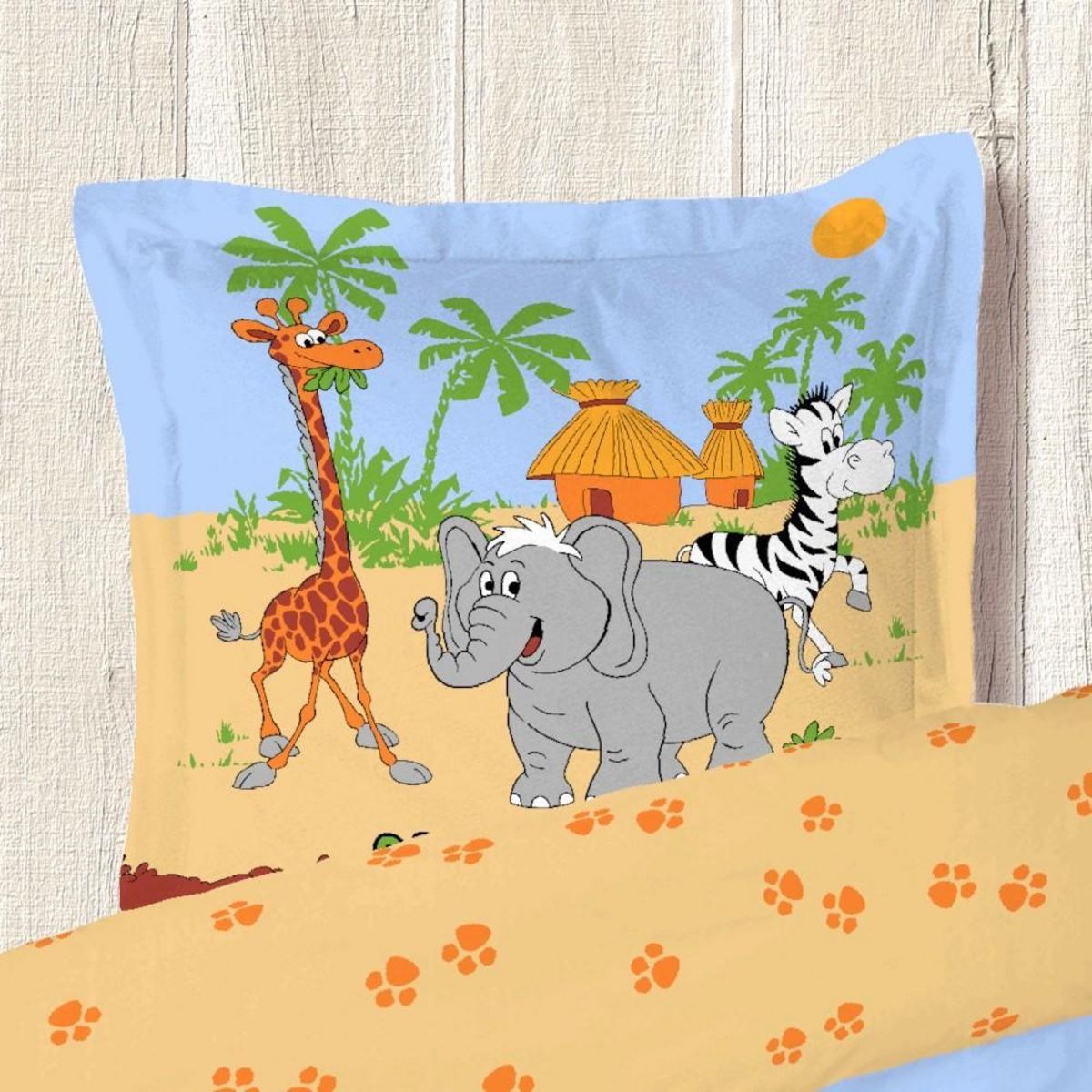 Dourev Housse de couette 140x200 SAFARI PHOTOS + 1 taie