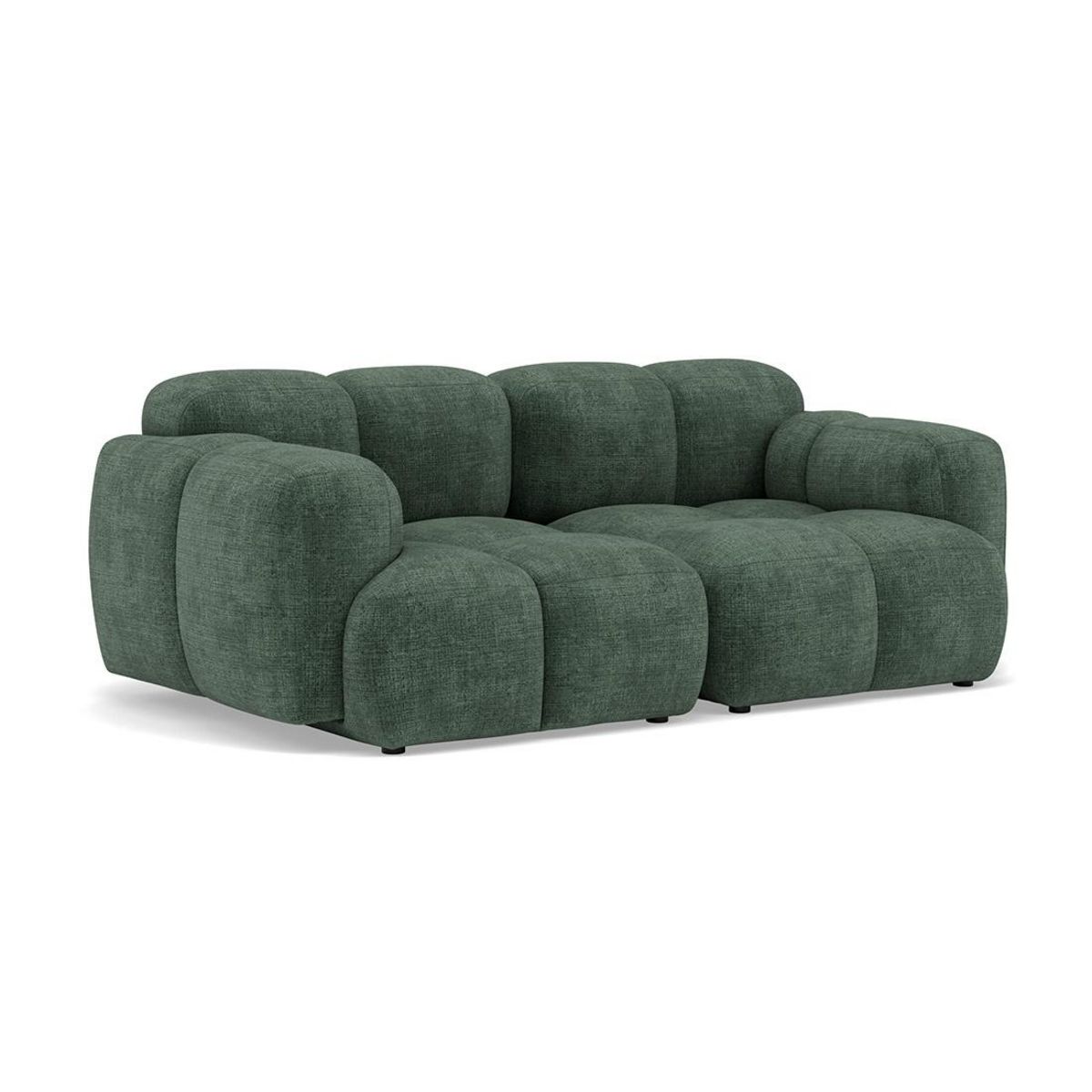 LISA DESIGN Grace - canapé modulable 2 places en velours texturé