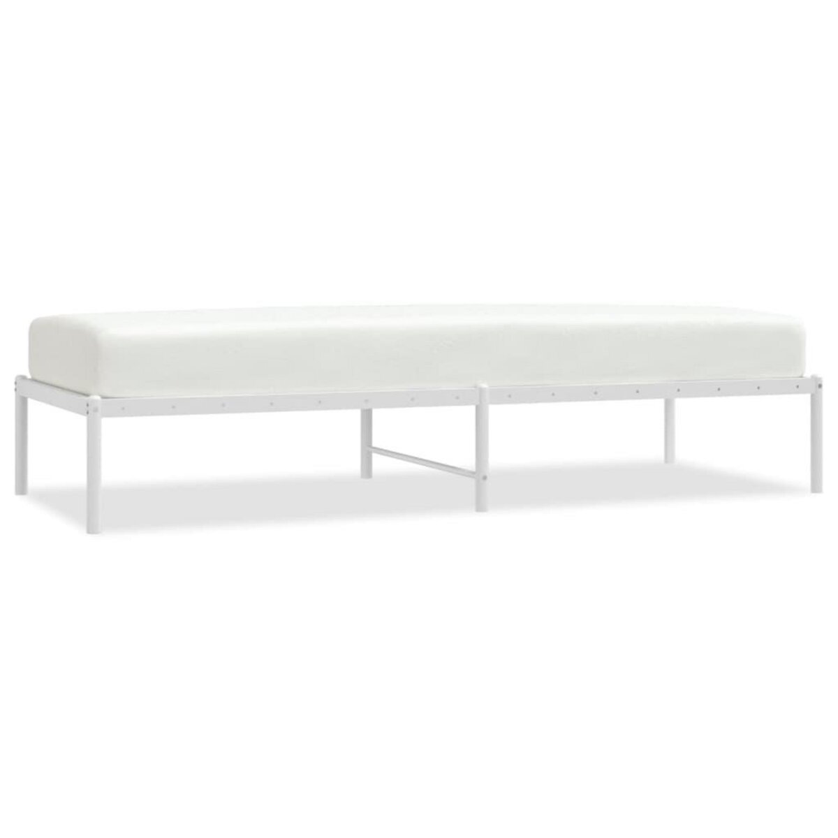 VIDAXL Cadre de lit metal sans matelas blanc 75x190 cm