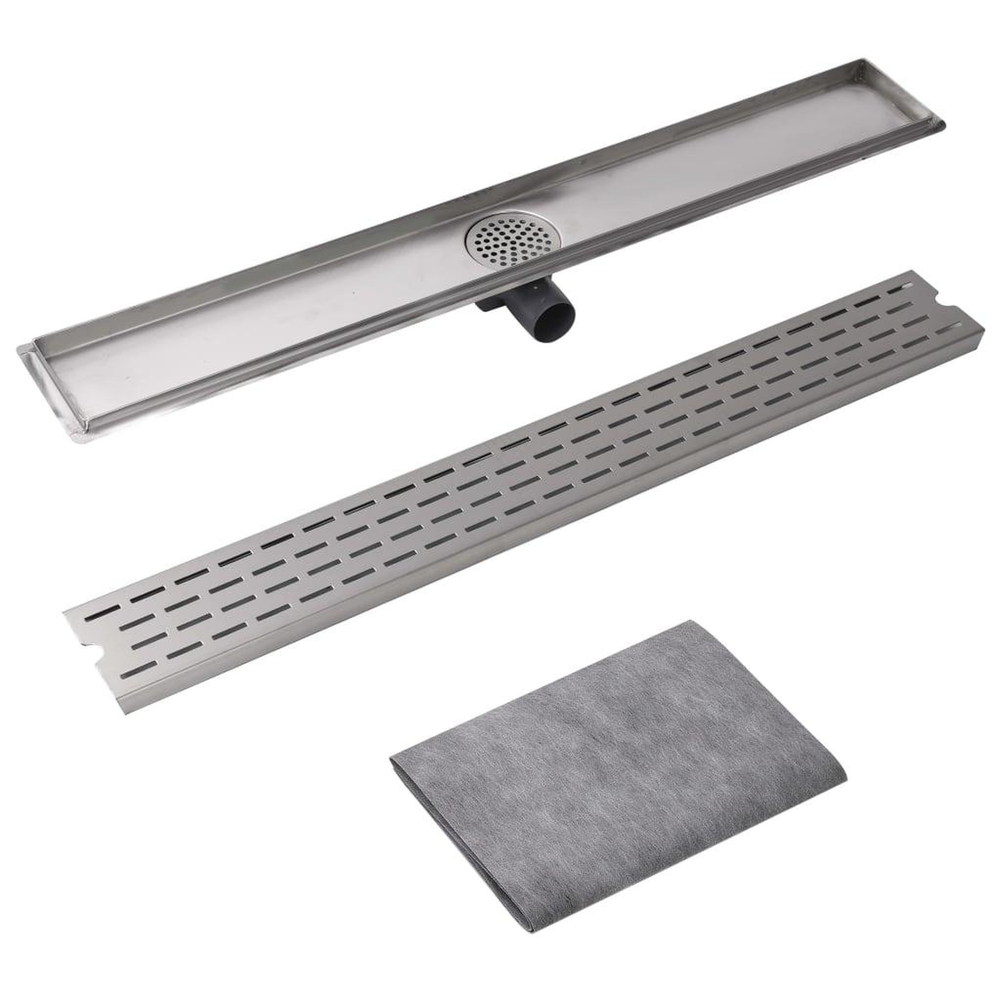 Voir la diapositive 3 : VIDAXL Drain de douche lineaire 930x140 mm acier inoxydable