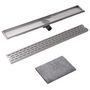 Voir la diapositive 3 : VIDAXL Drain de douche lineaire 930x140 mm acier inoxydable