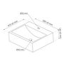Voir la diapositive 3 : ONDEE CUBIC Vasque 52x41cm BLANC
