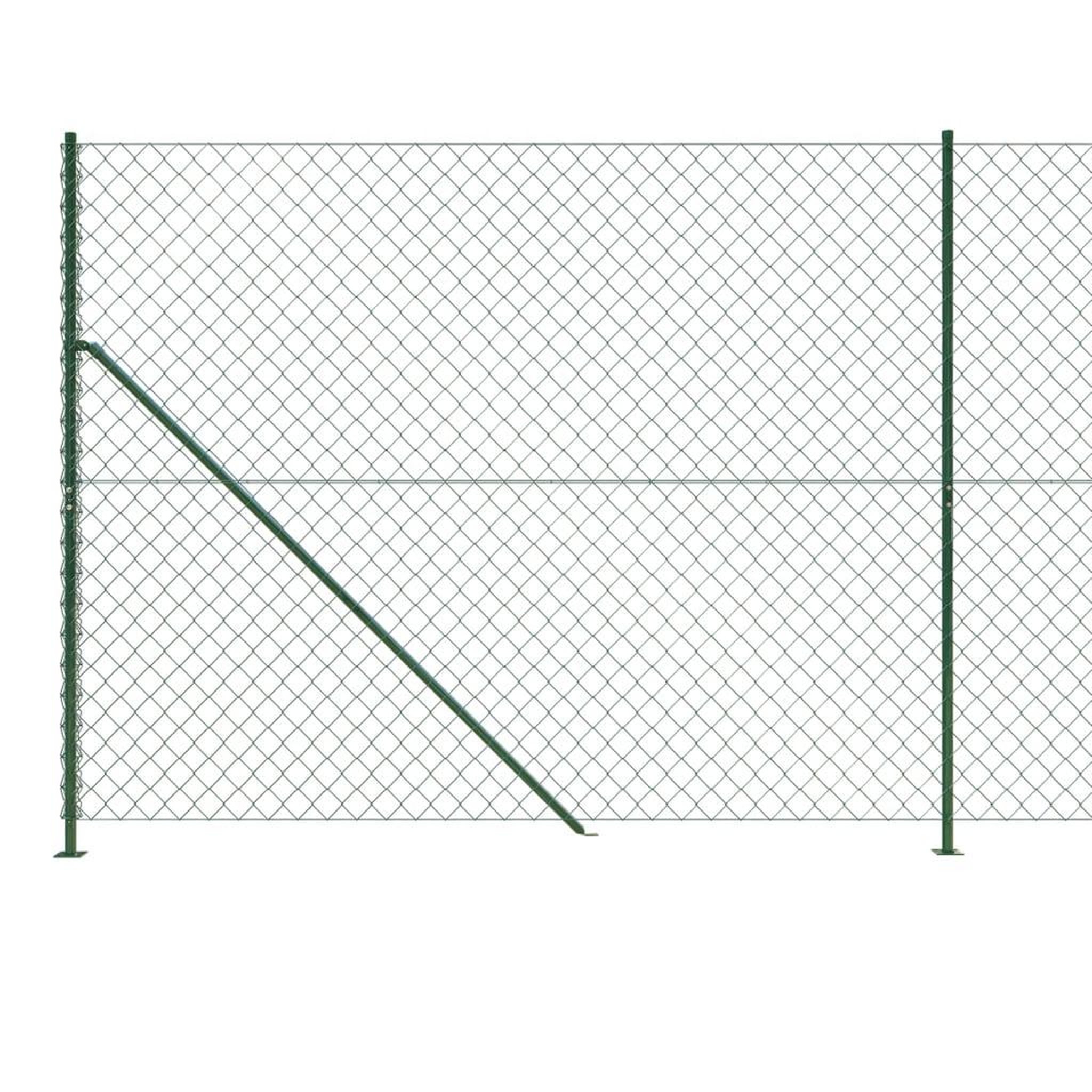 Voir la diapositive 4 : VIDAXL Cloture a mailles losangees avec bride vert 1,6x10 m
